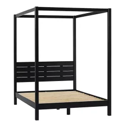 Kirklands Home Wood Canopy Full Bed Black Best