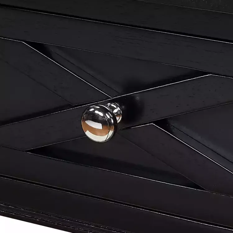 Kirklands Home Wood Charging Traditional Accent Table Black Clearance