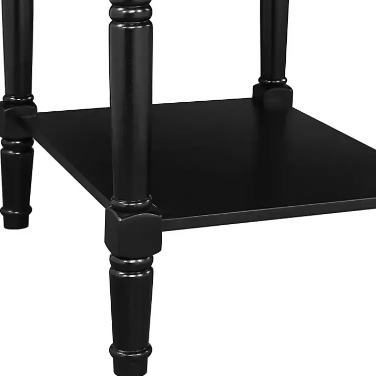 Kirklands Home Wood Charging Traditional Accent Table Black Clearance