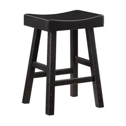 Kirklands Home Wood Counter Stools, Set of 2 Black Clearance