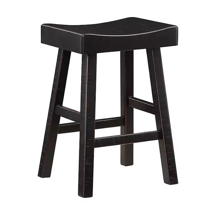 Kirklands Home Wood Counter Stools, Set of 2 Black Clearance