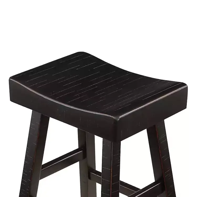 Kirklands Home Wood Counter Stools, Set of 2 Black Clearance