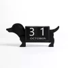Decorative Accents>Kirklands Home Black Wood Dachshund Block Calendar