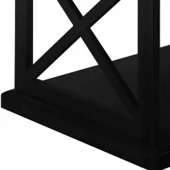 Kirklands Home Wood Double X Sides Coffee Table Black Best