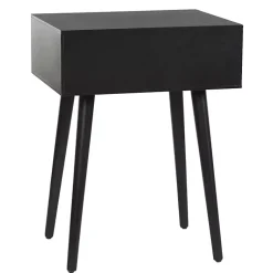 Kirklands Home Wood 1-Drawer Arthur Accent Table Black Sale