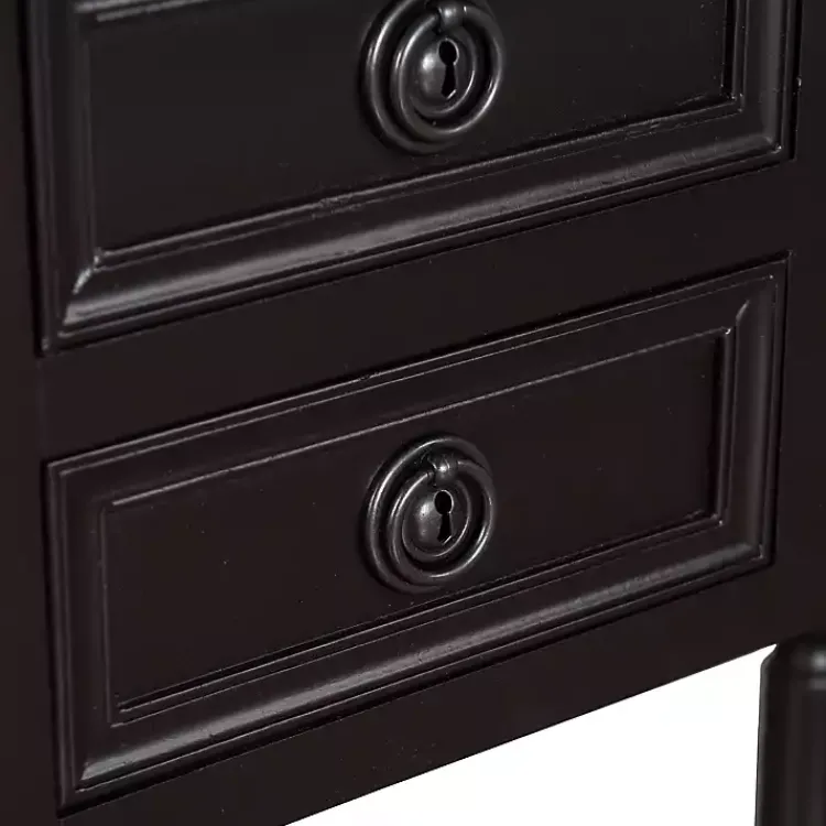 Kirklands Home Wood 4-Drawer Barrett Console Table Black Discount