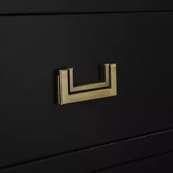 Kirklands Home Wood 3-Drawer Layla Nightstand Black Outlet
