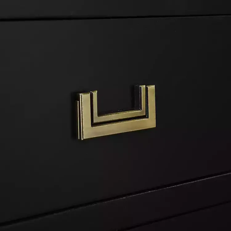 Kirklands Home Wood 3-Drawer Layla Nightstand Black Outlet
