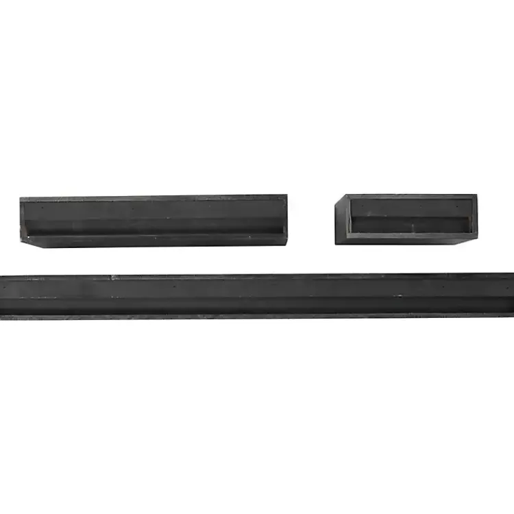 Kirklands Home Wood Floating Shelves, Set of 3 Black New