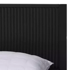 Kirklands Home Wood Fluted Headboard Primrose King Bed Black Hot