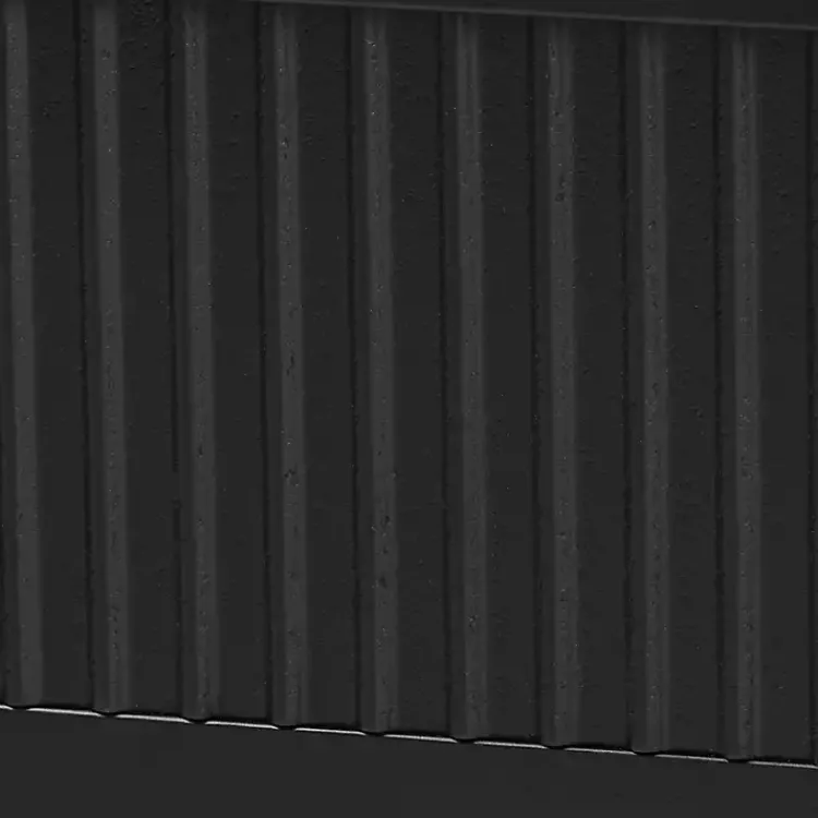 Kirklands Home Wood Fluted Headboard Primrose King Bed Black Hot