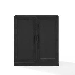 Kirklands Home Wood Grain Stackable Storage Cabinet Black Best