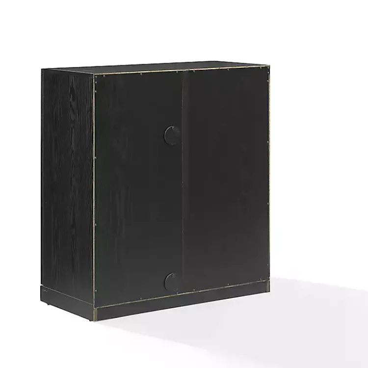 Kirklands Home Wood Grain Stackable Storage Cabinet Black Best