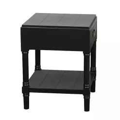 Kirklands Home Wood Layla Accent Table Black Hot