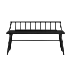 Kirklands Home Wood Low Back Spindle Bench Black Online