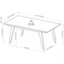 Kirklands Home Wood Minimalist Coffee Table Black Best