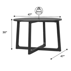 Kirklands Home Wood Modern Round Dining Table Black Clearance