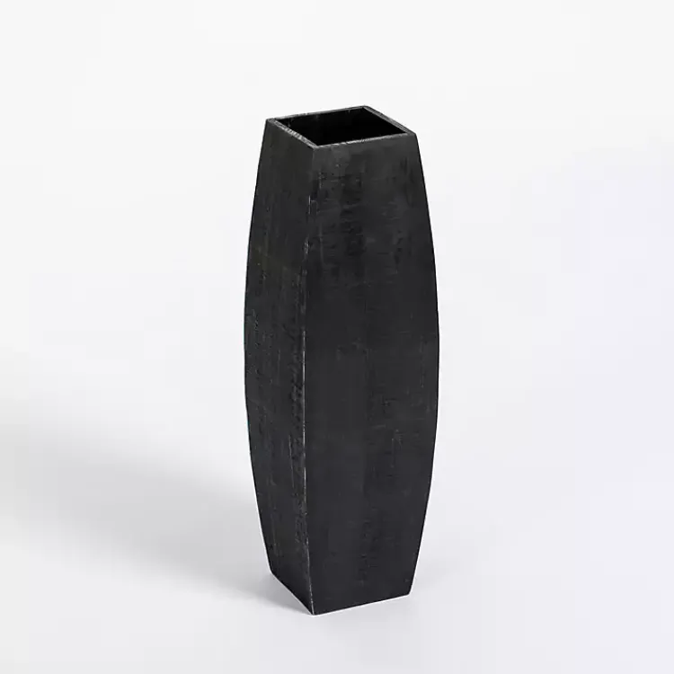 Vases>Kirklands Home Wood Oblong Floor Vase, 24 in. Black