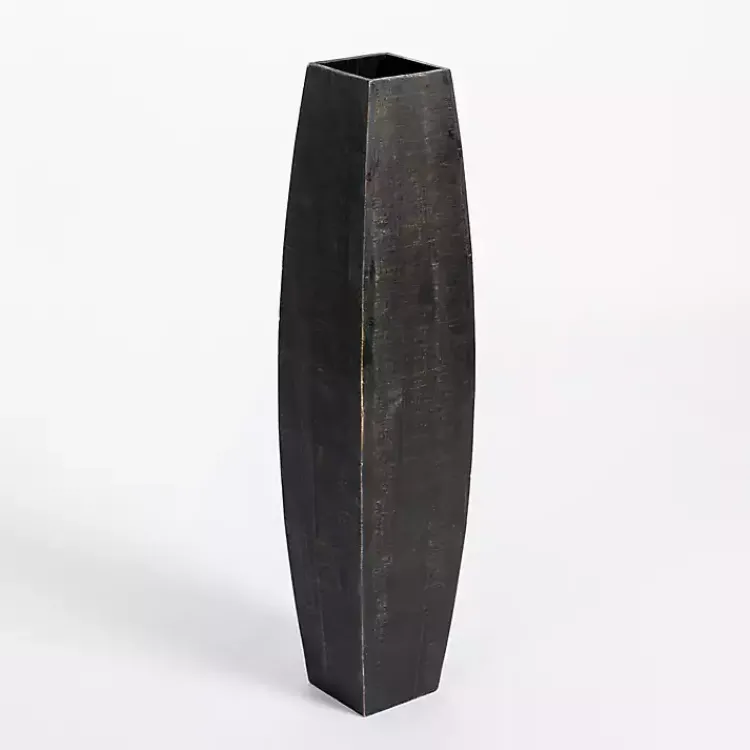 Vases>Kirklands Home Wood Oblong Floor Vase, 37 in. Black