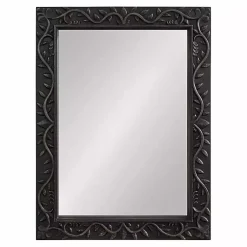 Kirklands Home Wood Ornate Carved Wall Mirror Black Best