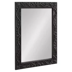 Kirklands Home Wood Ornate Carved Wall Mirror Black Best