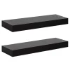 Kirklands Home Black Wood 2-pc. Floating Shelves, 24 in. Sale