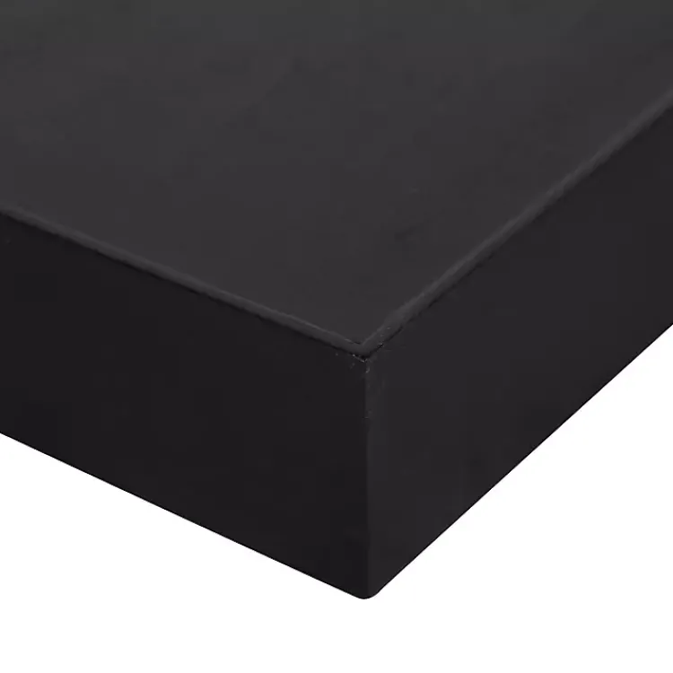 Kirklands Home Black Wood 2-pc. Floating Shelves, 24 in. Sale