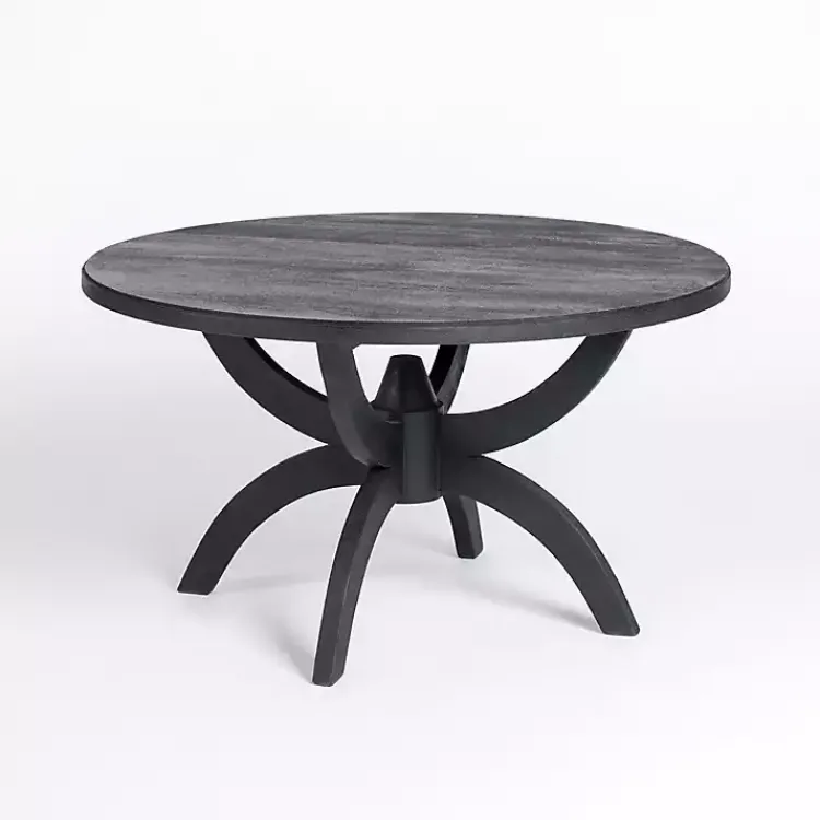 Kirklands Home Wood Round Dori Coffee Table Black Sale