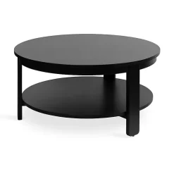 Kirklands Home Wood Round Ford Coffee Table Black Best