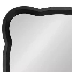 Kirklands Home Black Wood Scalloped Leigh Wall Mirror Discount