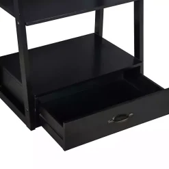 Kirklands Home Wood 5-Shelf Leaning Bookshelf Black Online