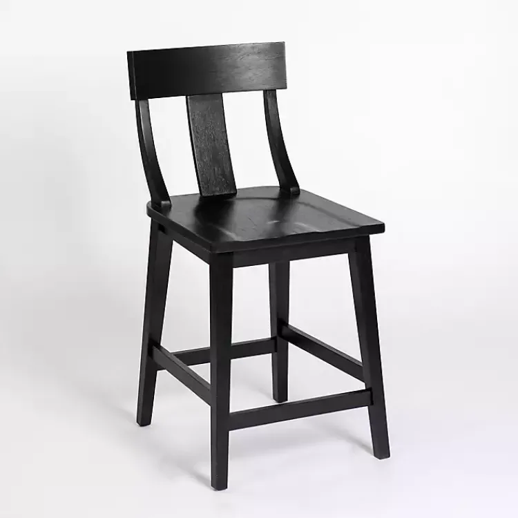 Kirklands Home Wood T-Back Counter Stool Black Hot