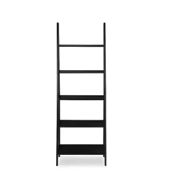 Kirklands Home Wood 5-Tier Ladder Bookshelf Black Sale