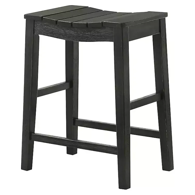 Kirklands Home Wood Whitcombe Counter Stools, Set of 2 Black