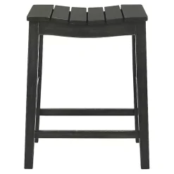 Kirklands Home Wood Whitcombe Counter Stools, Set of 2 Black