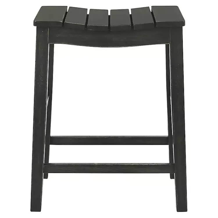 Kirklands Home Wood Whitcombe Counter Stools, Set of 2 Black