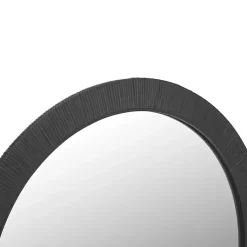 Kirklands Home Black Wood Wrapped Nellie Wall Mirror Outlet