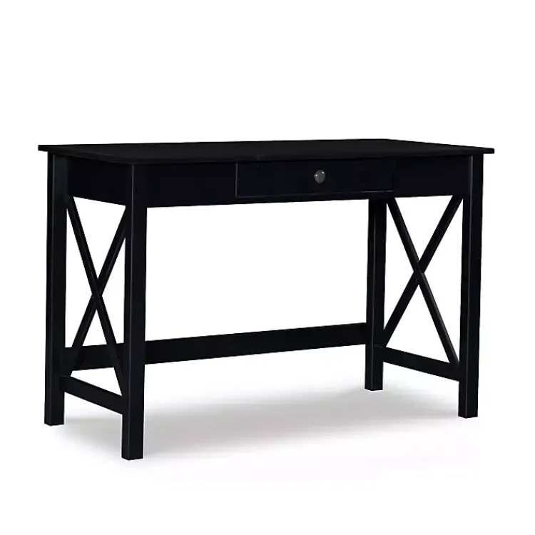 Kirklands Home Wood X-Sides Desk Black Online