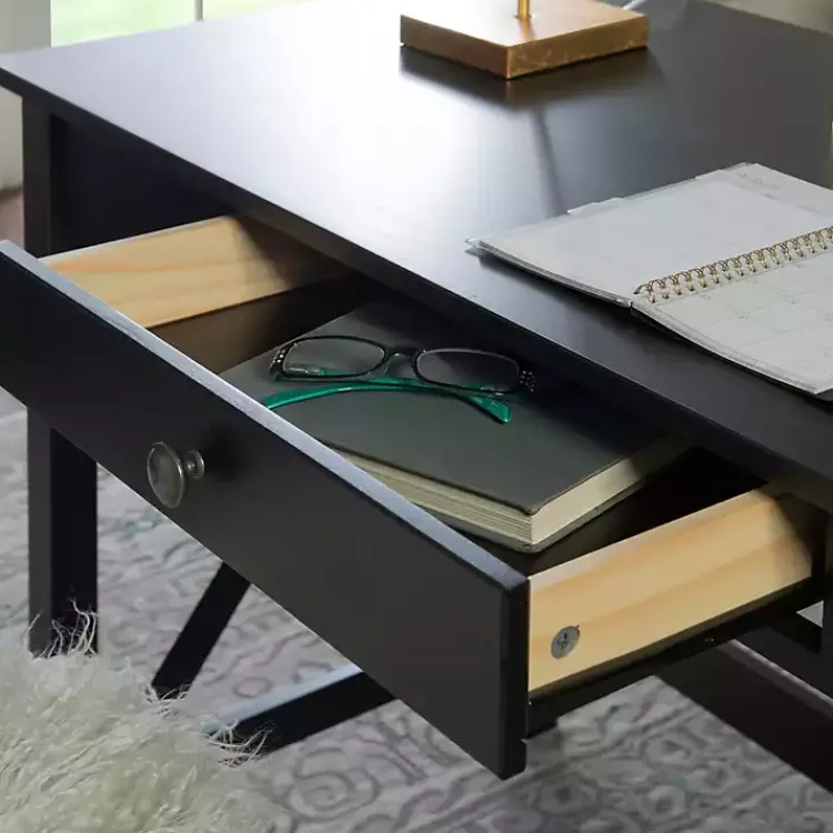 Kirklands Home Wood X-Sides Desk Black Online