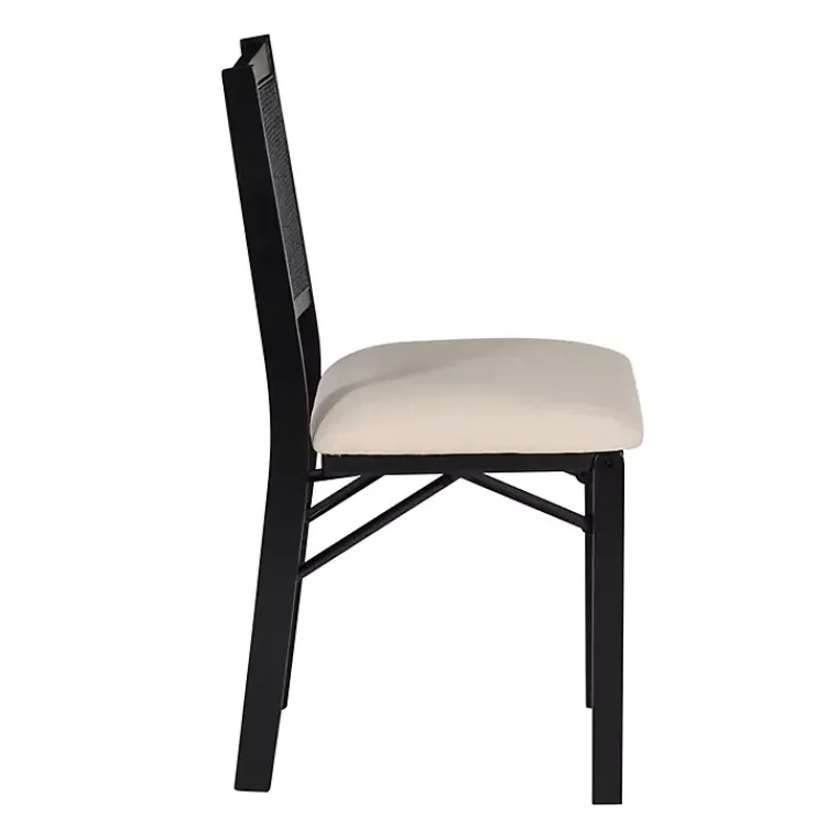 Kirklands Home Black Woven Cane Foldable Dining Chair Discount