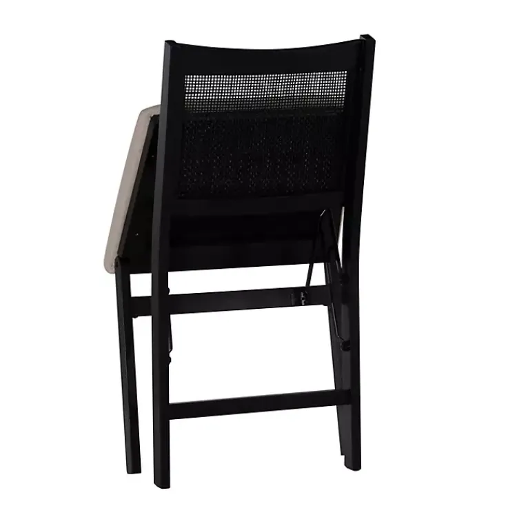 Kirklands Home Black Woven Cane Foldable Dining Chair Discount