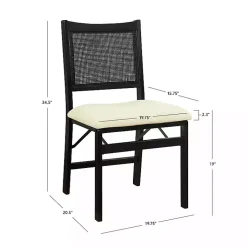Kirklands Home Black Woven Cane Foldable Dining Chair Discount