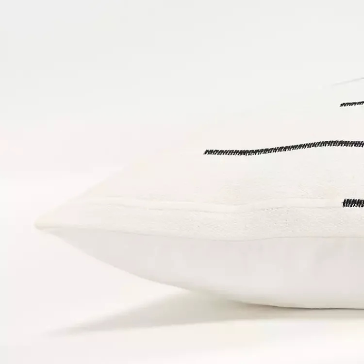 Pillows>Kirklands Home Black Woven Lines Throw Pillow