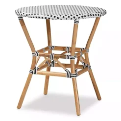 Kirklands Home Black Woven Rattan French Bistro Dining Table Hot