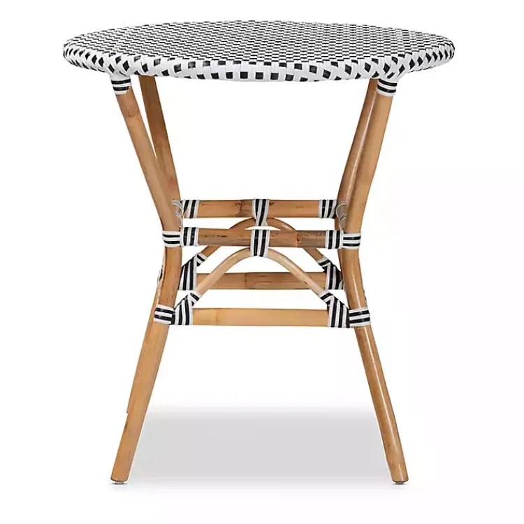 Kirklands Home Black Woven Rattan French Bistro Dining Table Hot