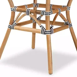 Kirklands Home Black Woven Rattan French Bistro Dining Table Hot