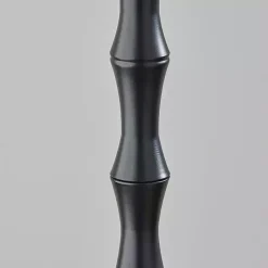 Kirklands Home Woven Rattan Shade Bailey Floor Lamp Black Sale