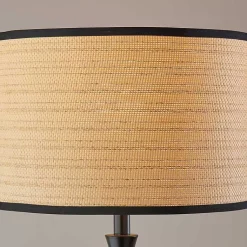 Kirklands Home Woven Rattan Shade Bailey Floor Lamp Black Sale