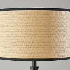 Kirklands Home Woven Rattan Shade Bailey Floor Lamp Black Sale