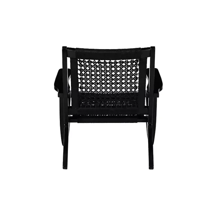 Kirklands Home Woven Rope Accent Chair Black New